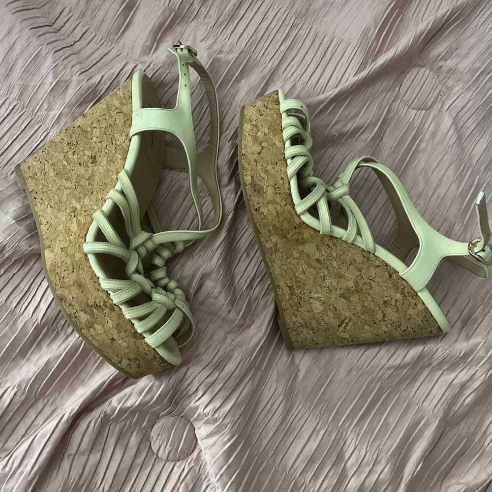 Valentino Garavani Mint Wedges with Cork Platform